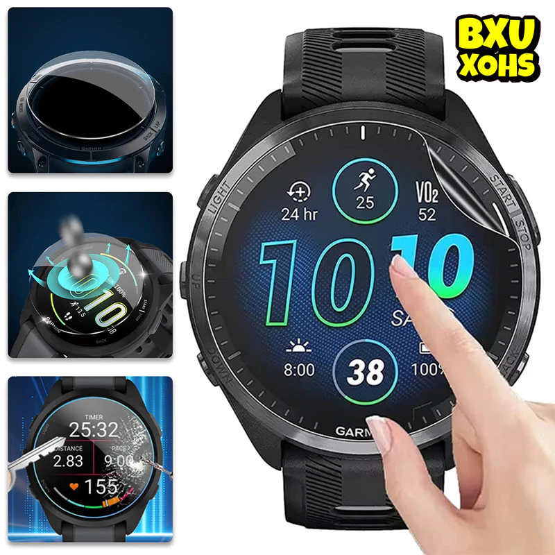 ฟิล์มกระจกอ่อน / กระจกอุ่น for Garmin Forerunner 165/Forerunner 55/Forerunner 158 อุปกรณ์เสริมแผ่นกันชนหน้าจอ