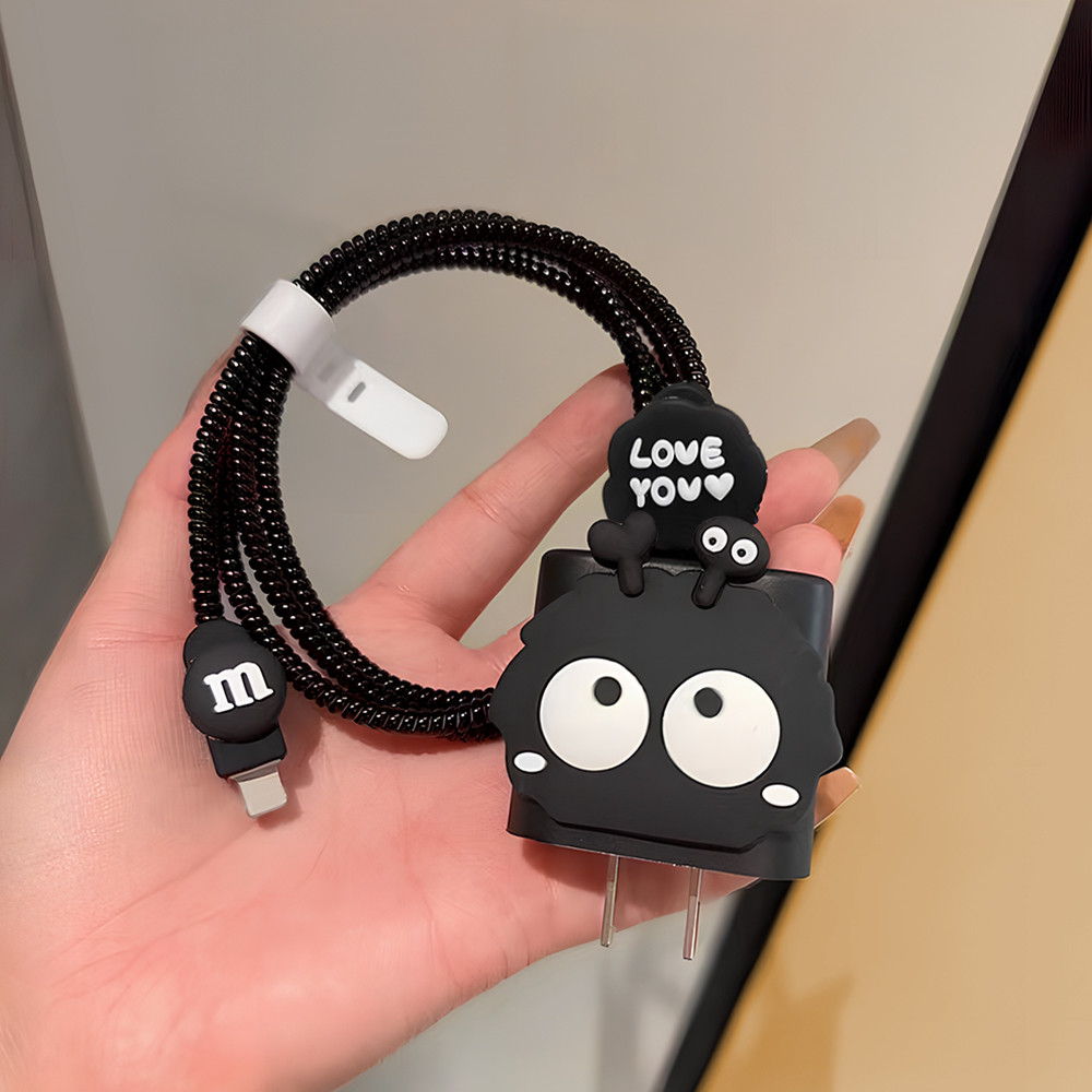 20W 🔥พร้อมส่ง🔥พร้อมส่ง️ชุดแต่งสายชาร์จลายการ์ตูน เคสหัวชาร์จ For iphone