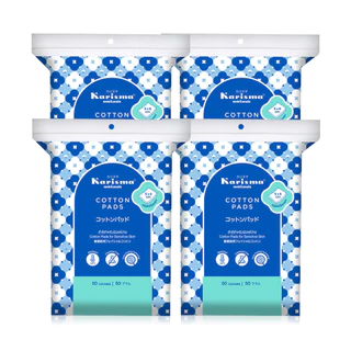 Karisma Cotton Pads [50g x 4pcs] แคริสม่า สำลีแผ่นสำหรับผิวแพ้ง่าย.