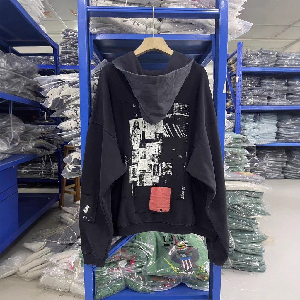 7QF0 ERD “God's Waste Recycling”Washed Vintage Zipper Hoodie Jacket