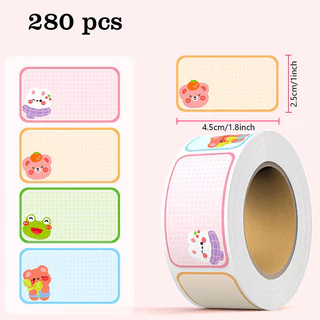สติ๊กเกอร์ชื่อกันน้ำ 280ดวง แบบเขียนเอง อุปกรณ์การเรียน