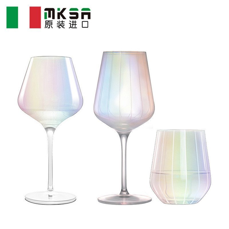 วิสกี้อิตาลีแก้วไวน์แดงแก้วกุณโฑแก้วไวน์สีรุ้งกล่องของขวัญนําเข้าแก้วน้ําคริสตัลสร้างสรรค์ www6ฉ