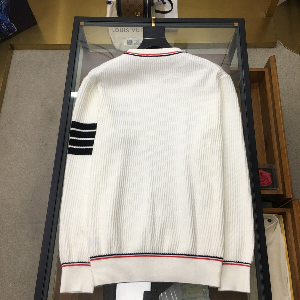 TMQU thombrowne New Puppy Round Neck Wool Blended Sweater for Men and Women