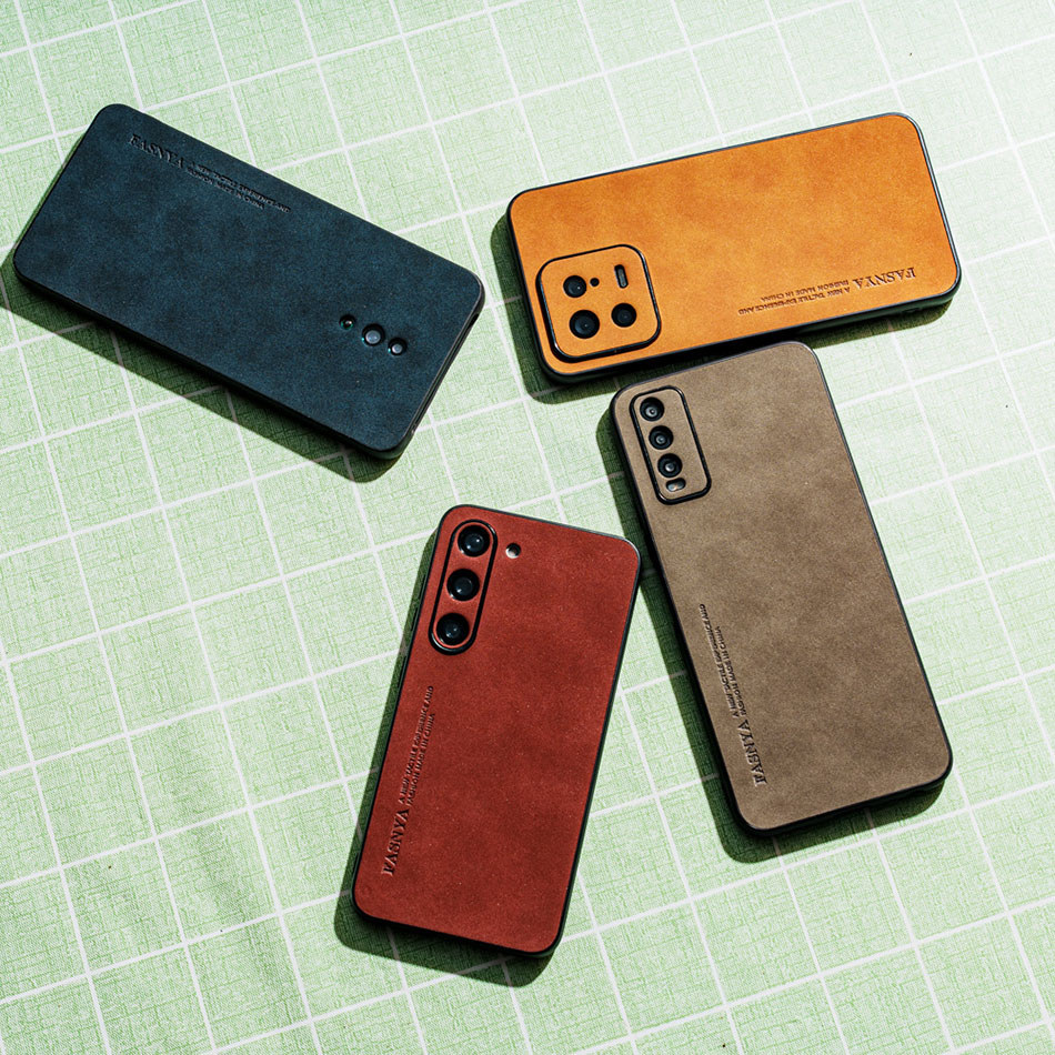 Skin-sensation สําหรับ Vivo Y52 Y72 5G Y75s Y53s V2041 V2111A V2058 Elegance Retro หนังเคสโทรศัพท์ลื่น Sweatproof ฝาครอบสีอ่อน slim กันกระแทก - รูปที่ 7