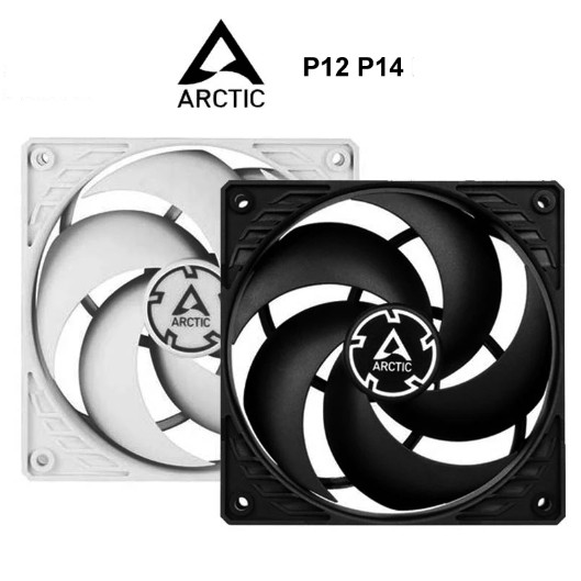 พัดลมเคส ARCTIC P12 / P14 PWM PST FAN BLACK / WHITE 140mm