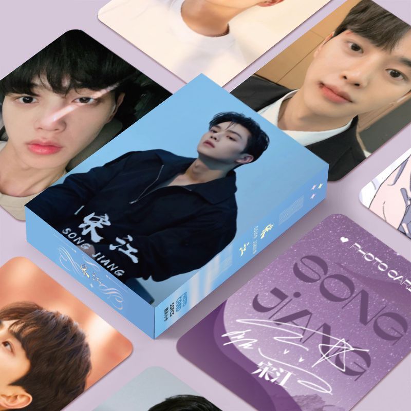 Kang Song Song Song Jiang สินค้าส่วนตัว 55 ชิ้นเลเซอร์ชนิดบรรจุกล่อง Photocard HD Non-Repetitive lom