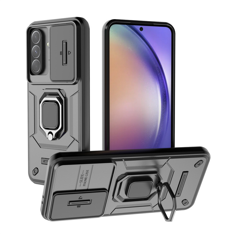 สําหรับ Samsung Galaxy A17 A56 A36 A15 A55 A35 A26 A25 A14 A54 A34 A13 5G แม่เหล็กกันกระแทกเกราะ Kickstand ผู้ถือแหวนเคสโทรศัพท์ปลอกฝาครอบ