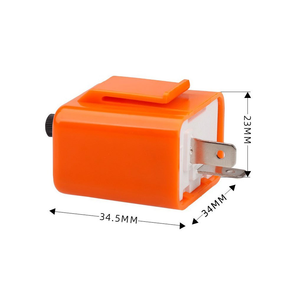 รีเลย์ไฟเลี้ยว ปรับจังหวะได้ 2ขา ใช้กับมอเตอร์ไซค์ทุกรุ่น 12V สีส้ม (1ชิ้น) รีเรย์แต่ง (XX145) - รูปที่ 4