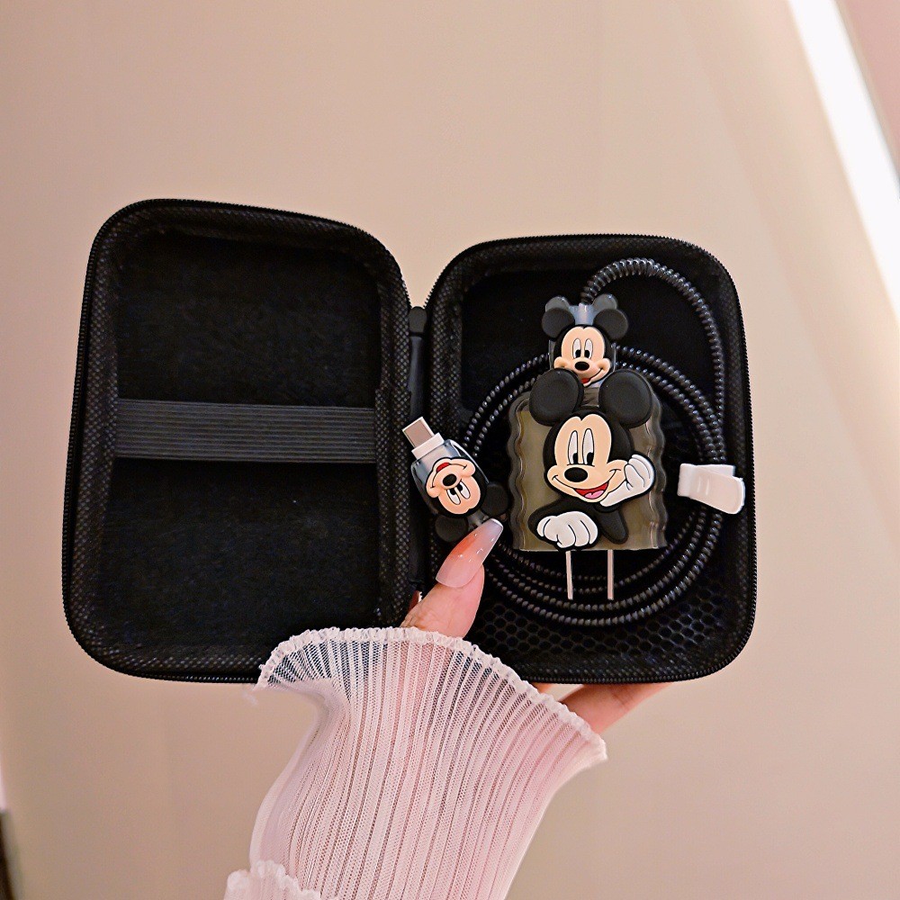 ใหม่การ์ตูน Mickey Charger Head เคสป้องกันสําหรับ iPhone รูปที่ 4
