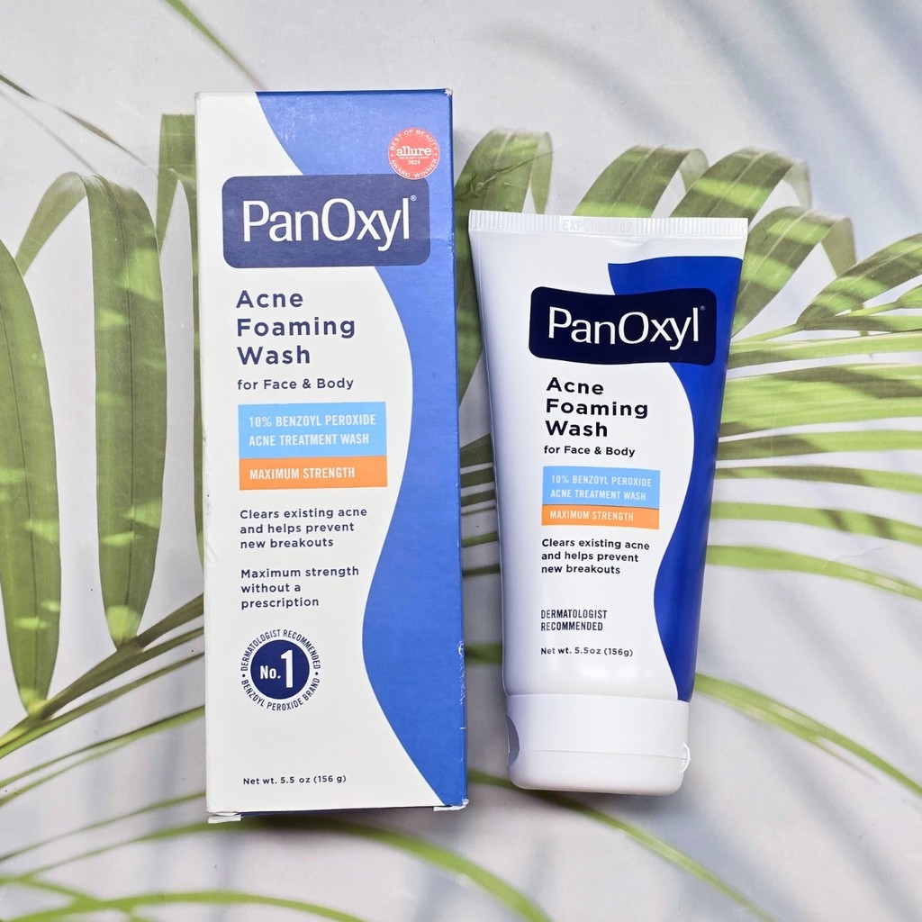 โฟมล้างหน้าลดสิว Acne Foaming Wash, 10% Benzoyl Peroxide, Maximum Strength 156g (PanOxyl®) ล้างทำความสะอาดอย่างอ่อนโยน