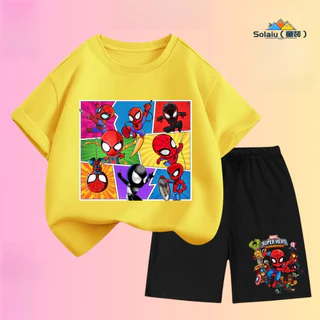 【จัดส่งไทย】2ชิ้น BOBชุดสูทเด็ก เสื้อยืดแขนสั้น + กางเกงขาสั้น สองชิ้น