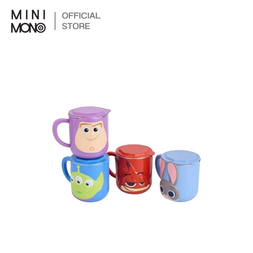 Mini Mono แก้วน้ำสแตนเลส 3 มิติ พร้อมฝา แข็งแรง ทนทาน Disney Officially Licensed
