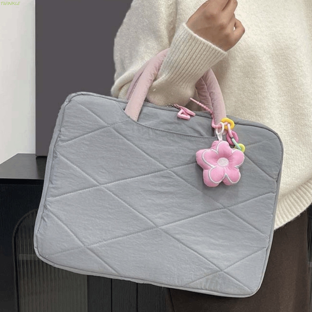 TWINKLE Laptop Sleeve, Portable Handle Style Computer Handbag, Stylish Cute Puffy Sweet Laptop Bags 