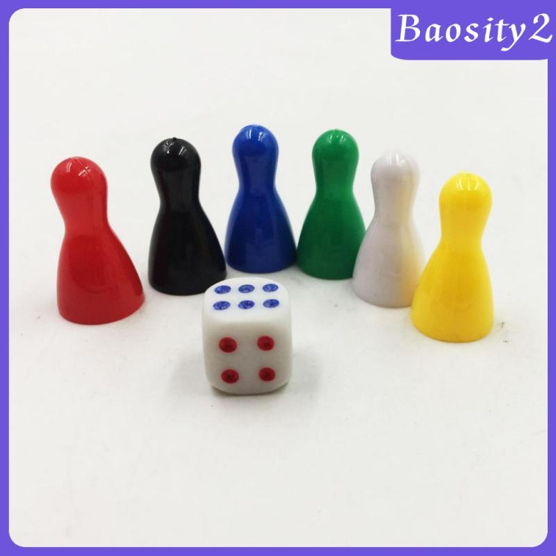 [Baosity2] x Chess Pieces with , Replacement Chessmen Figure Figurine Pawns for , Board Games - Six 
