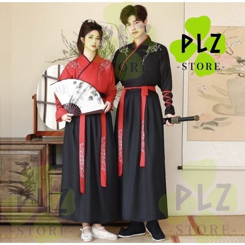 Unisex โบราณแบบดั้งเดิม Tang Dynasty Hanfu Wuxia คอสเพลย์เครื่องแต่งกาย Tang Dynasty Hanfu - Wuxia ค