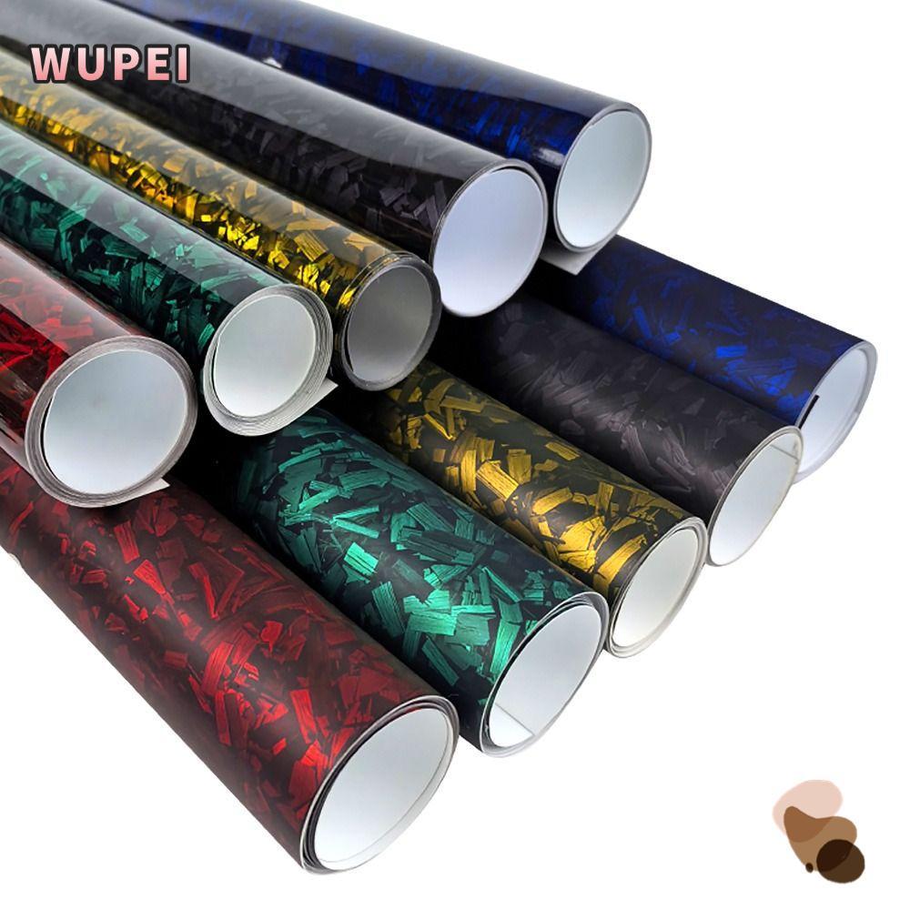WUPEI สติกเกอร์ตัวถังรถจักรยานยนต์, เงาสูง / 6D Matte Effect คาร์บอนไฟเบอร์ไวนิลฟิล์ม, Cool ปลอมคาร์บอนไฟเบอร์ 50x30 ซม.ห่อสติกเกอร์ฟอยล์สําหรับรถยนต์รถจักรยานยนต์ DIY