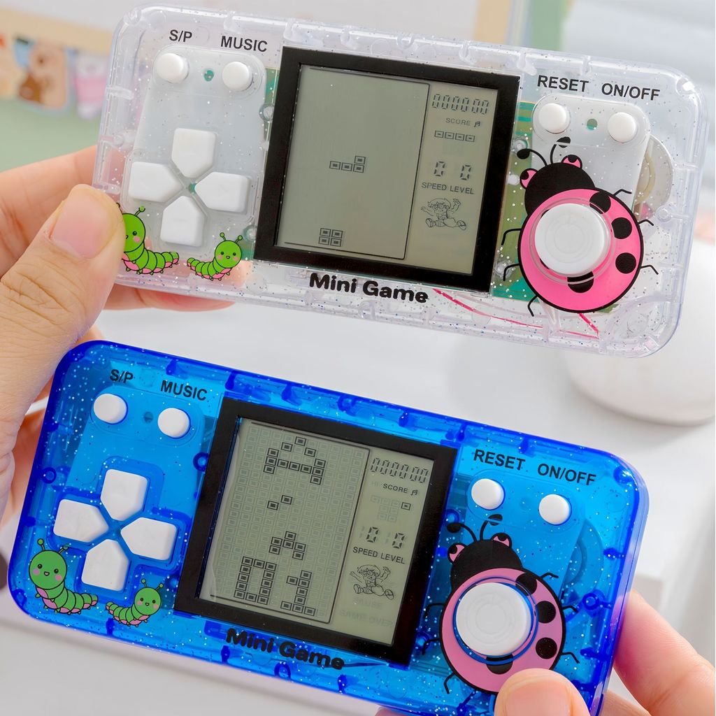 เกมคอนโซล Puzzle Tetris Handheld Retro ของขวัญสนุกสำหรับเด็กอายุ 6+