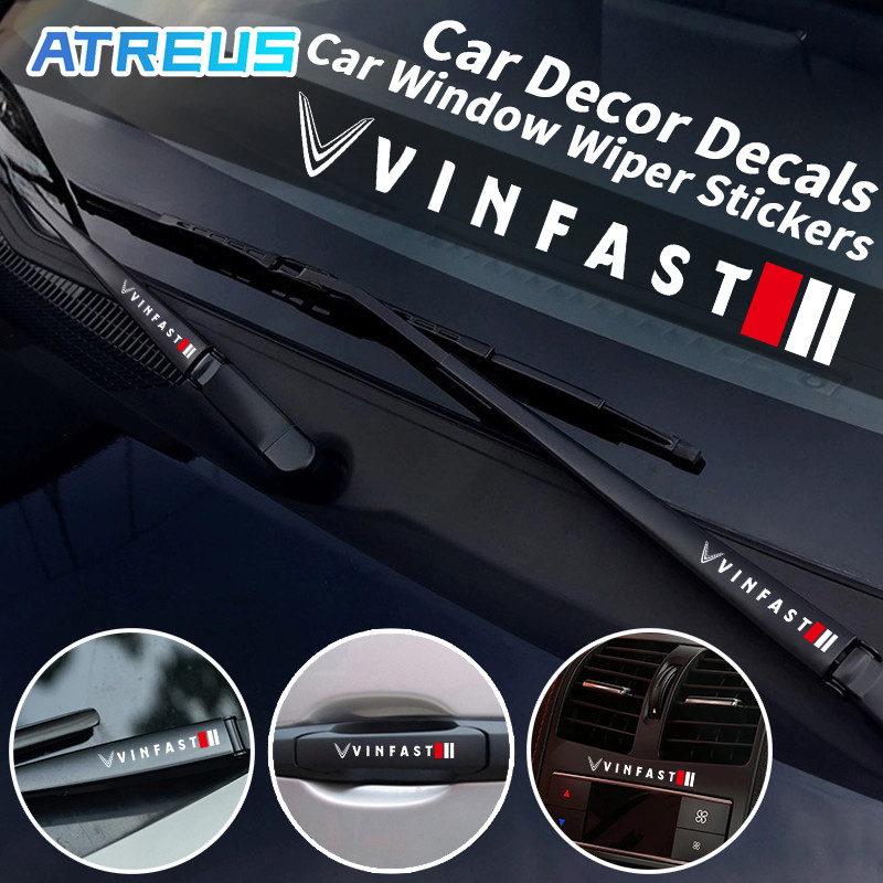 2/4ชิ้น Vinfast สติ๊กเกอร์ปัดน้ําฝนรถยนต์ สติกเกอร์ที่ปัดน้ำฝน ที่ปัดน้ำฝนรถยนต์ สติ๊กเกอร์ สติ๊กเกอ