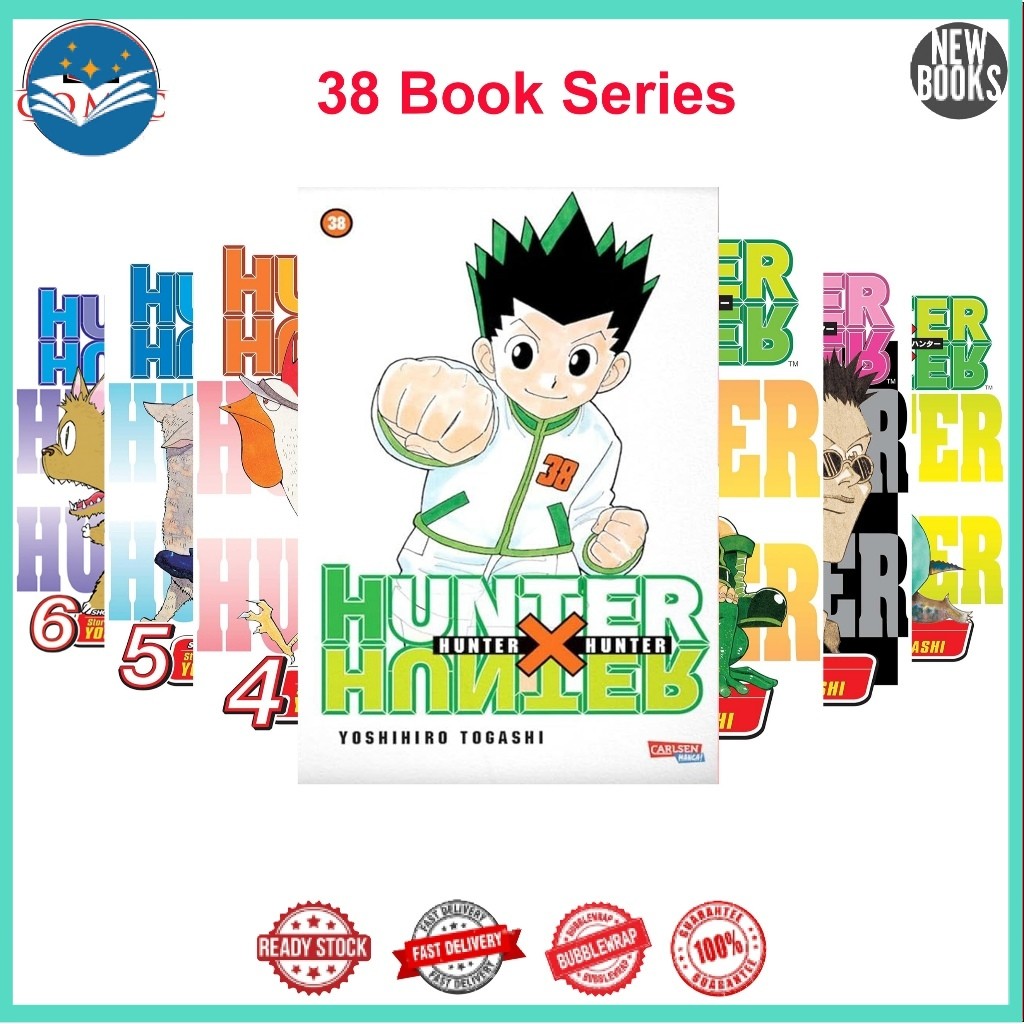 Hunter X Hunter ชุดหนังสือ 38 เล่ม โดย Yoshihiro Togashi (ภาษาอังกฤษ)