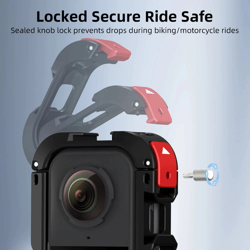 Flymile X4 Air CAGE โลหะสําหรับ Insta360 X4 Air อุปกรณ์เสริมกล้องกรอบอลูมิเนียมกรงพร้อมฝาครอบเลนส์ thumbnail 4