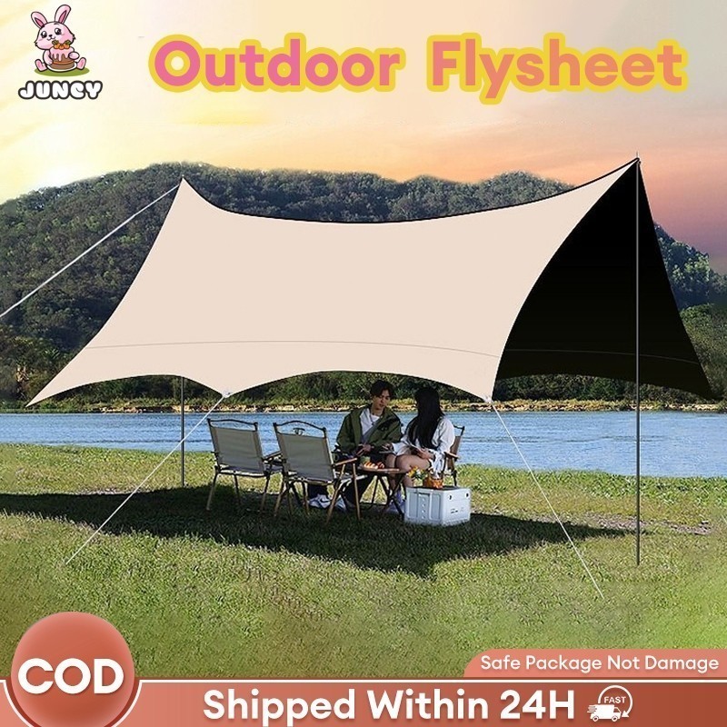 【JC】Ultralight Weight Flysheet Waterproof Tent Camping Khemah Camping Kemah Camping Ground Sheet