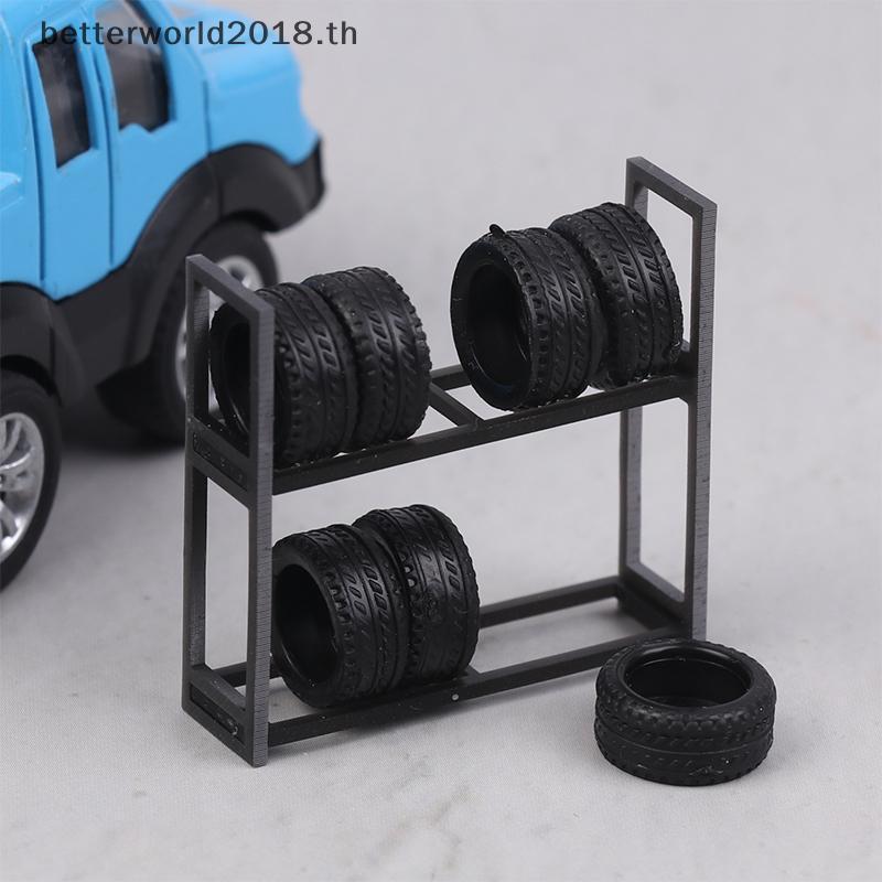 [bet] 1:64 ScaleยางRaผู้ถือจอแสดงผลและยาง7ชิ้น,รุ่นรถฉากโรงรถอุปกรณ์เสริม,ร้านซ่อมชุดเครื่องมือ,Mini