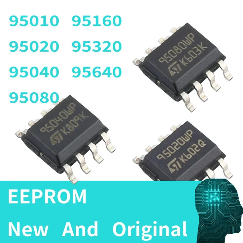 5pcs 95010 95020 95040 95080 95160 95320 95640 EEPROM ชิป IC M95080-WMN6TP