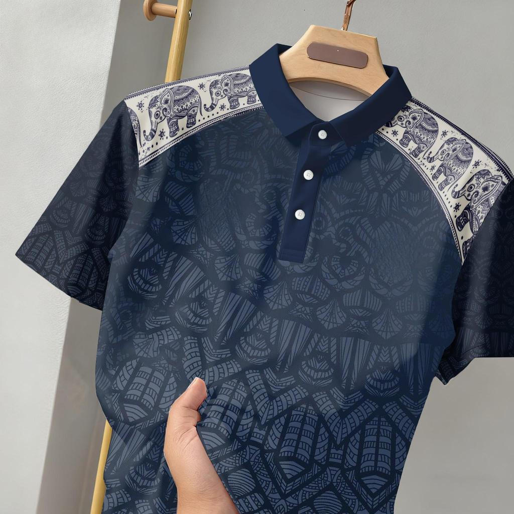 เสื้อโปโลแขนสั้น สไตล์เรียบง่ายและทันสมัย เหมาะสำหรับใส่ทำงานและวันหยุด ราคา ถูกที่สุด ดีลบีเคเค แกลเลอรีภาพที่ 3