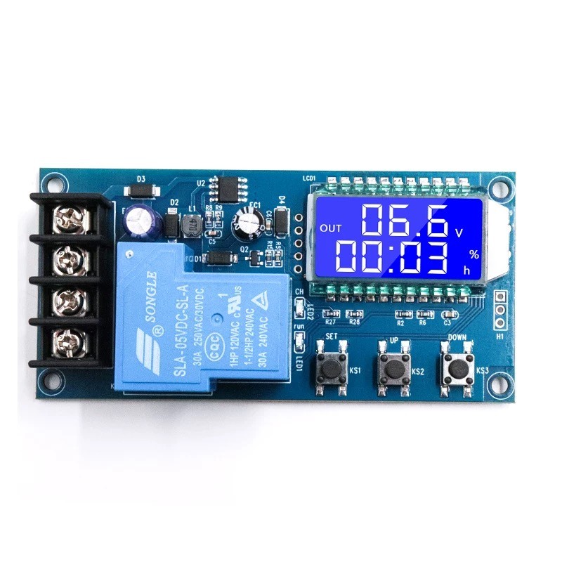 XY-L30A Accu Controle Boord - DC 6-60V 30A met จอแสดงผล LCD, เหมาะสําหรับ vooor Accu Opladen Systeme