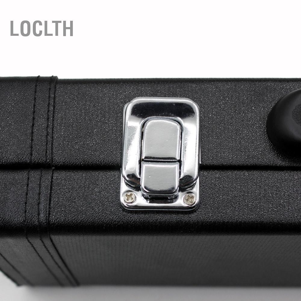 Loclth Andoer แบบพกพากิกกระเป๋ากล่องหนังสำหรับ Western Concert Flute พร้อมหัวเข็มขัดโฟมผ้าฝ้ายเบาะ