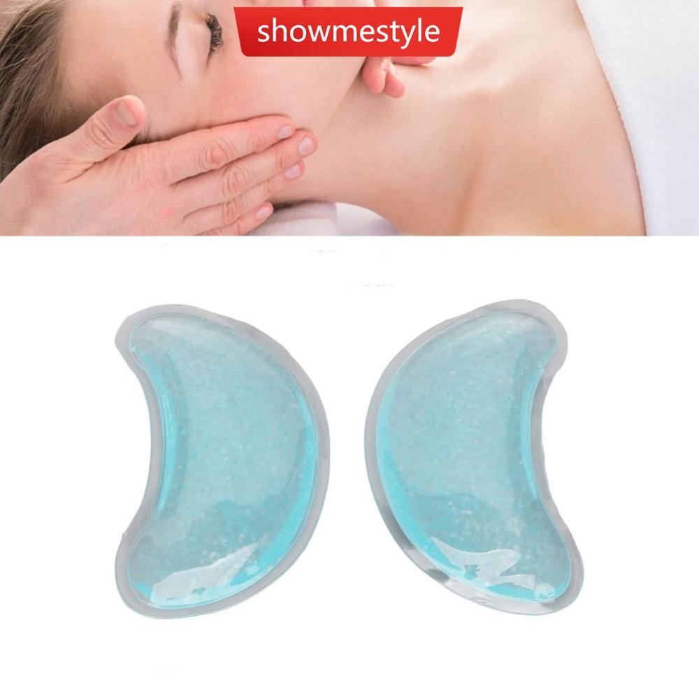 SES 2 ชิ้นร้อนเย็นประคบเจล Eye Pads Reusable Gel Eye Bag Patch Cooling Gel Eye Patch Gel Eye Ice Pac