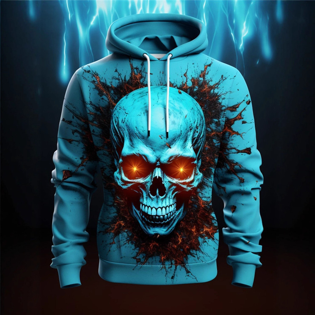 2025TK Halloween Series Skull Digital Print Hat Strap Casual All-Match Loose 1.21+16.68