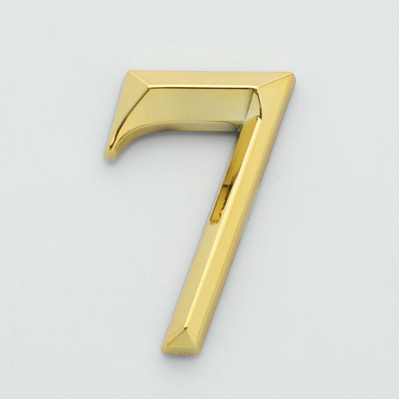Iadorelovepink 1 ชิ้นความสูง 5 ซม.Golden Home สติกเกอร์ที่อยู่ประตูป้ายทอง Modern House หมายเลข th - รูปที่ 6