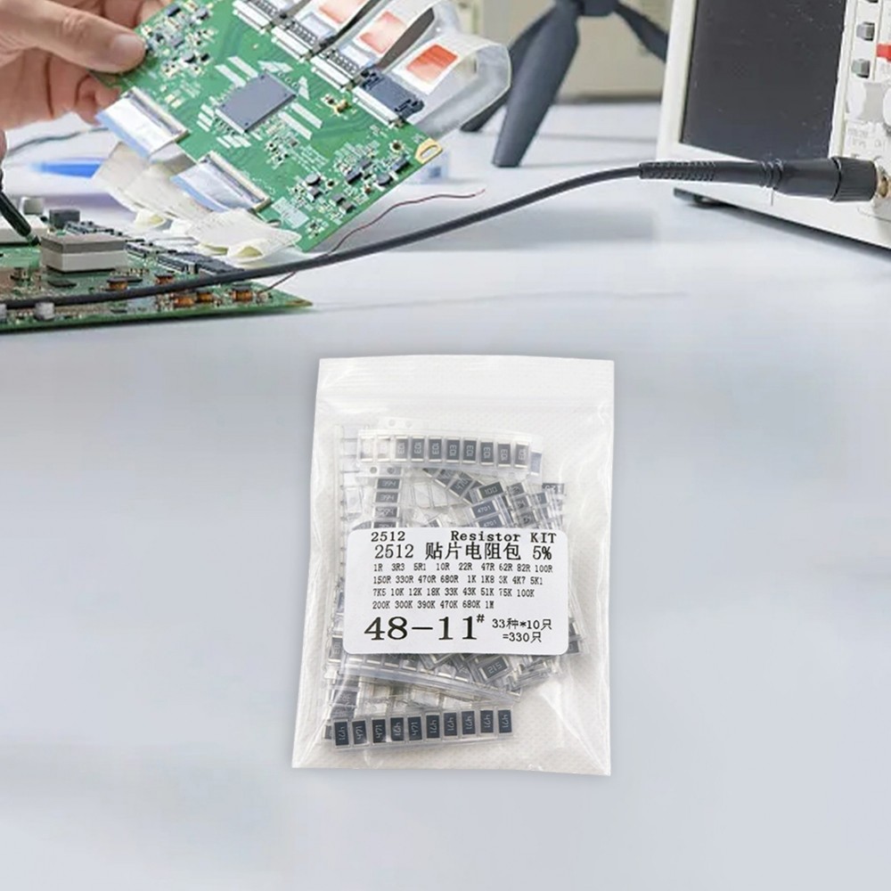 2512 330 ชิ้น (33 ค่า * 10 ชิ้น) สําหรับ SMD Resistor Assorted Kit 1R-1M Ohm 5% DIY Kit