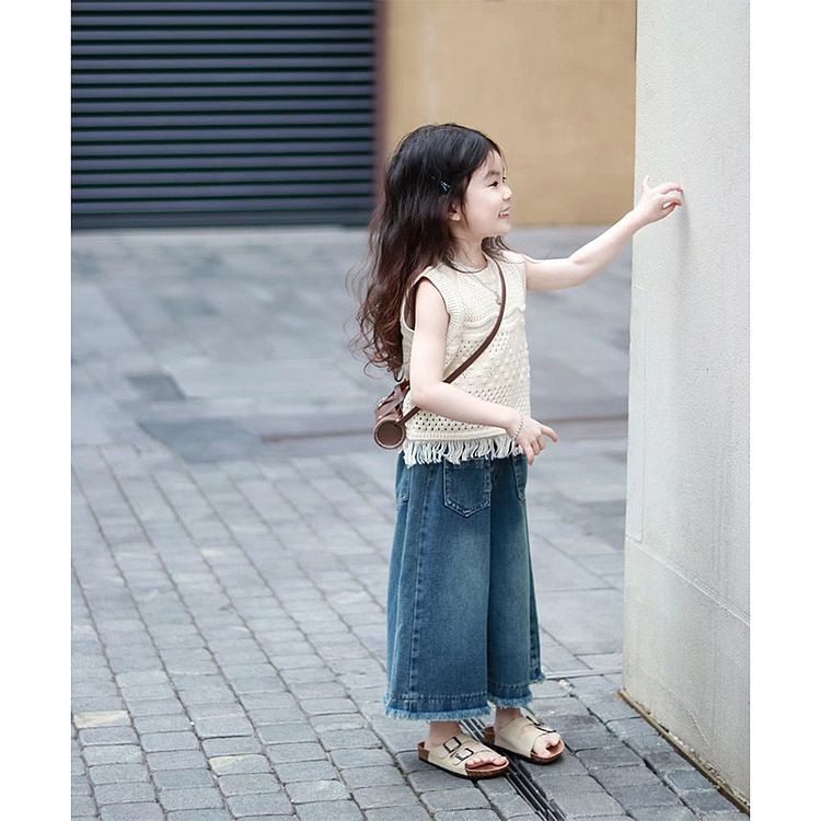 COD 2026 สาวเกาหลีรุ่น Hollow พู่ถักเสื้อกั๊ก 2025 ฤดูใบไม้ร่วงสไตล์ใหม่เด็กแฟชั่นเสื้อกั๊ก Frayed ก