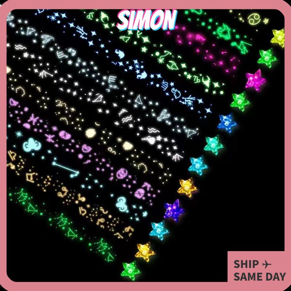 SIMON 210pcs แถบกระดาษพับ, สีไล่ระดับสี Luminous Star Origami, คุณภาพสูง DIY Handmade Art กระดาษหัตถกรรมกระดาษพับตกแต่งบ้าน