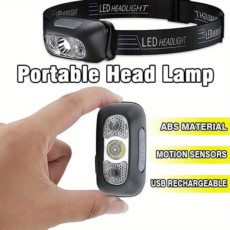 Newwellknownepic USB ไฟหน้ากันน้ําแบบชาร์จไฟได้ Motion Sensor Bright LED วิ่งตกปลาแฟลชโคมไฟไฟหน้าเซ็นเซอร์อินฟราเรด TH