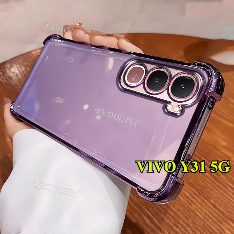 เคส VIVO Y31 5G Y21D 2025 ดีไซน์ใหม่สี่มุมกันกระแทกปลอกโปร่งใส VIVOY31 โทรศัพท์นุ่มบางพิเศษฝาหลัง