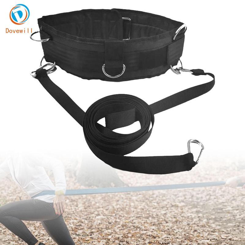 Dovewill Resistance Band Gym Pulley Strap with Rings Gym การออกกําลังกายการฝึกอบรมการวิ่ง