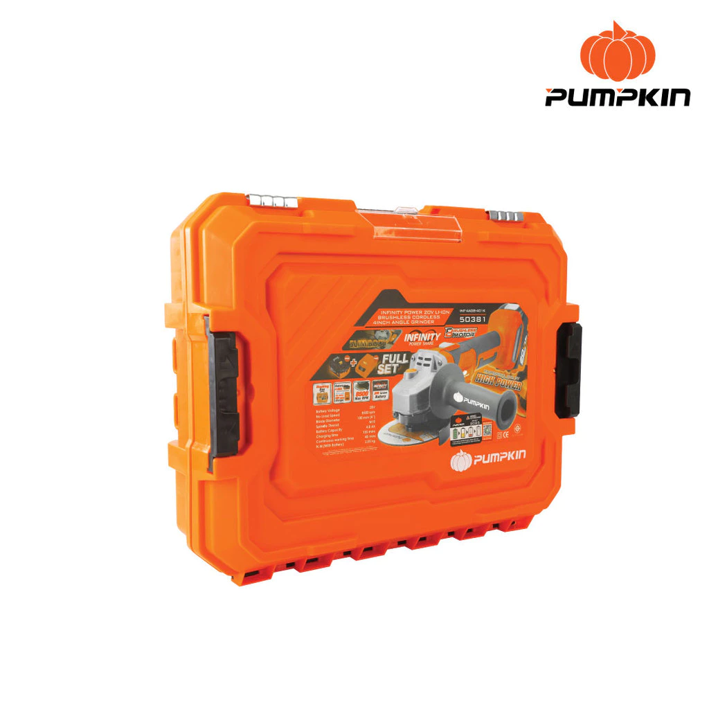 PUMPKIN เครื่องเจียร์ไร้สาย 20v รุ่น INF-4AGB-401K /50381 Brushless Motor ขนาด 4นิ้ว ความเร็ว 8500รอบ/นาท thumbnail 4