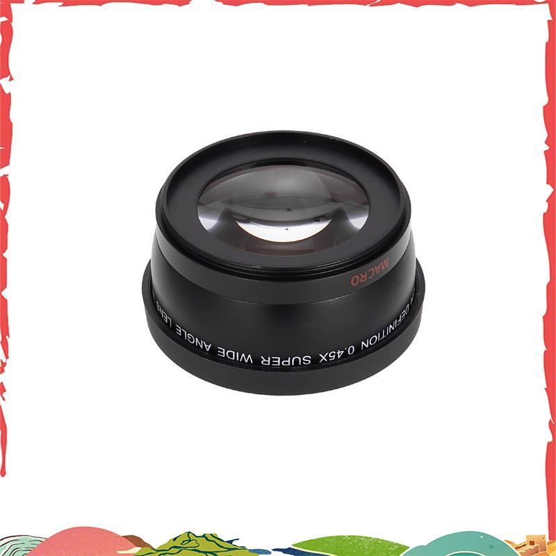 58MM มุมกว้าง 0.45x สายแปลงพร้อม Macro Close-Up สิ่งที่แนบมาสําหรับ Canon EOS Rebel T6s,T6i,SL1,T5,T