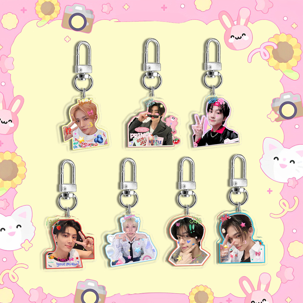 ใหม่อะคริลิค Kpop SUNGHOON พวงกุญแจ JUNGWON HESEUNG JAY JAKE SUNGHOON SUNOO NI-KI พวงกุญแจกระเป๋าจี้สนุก