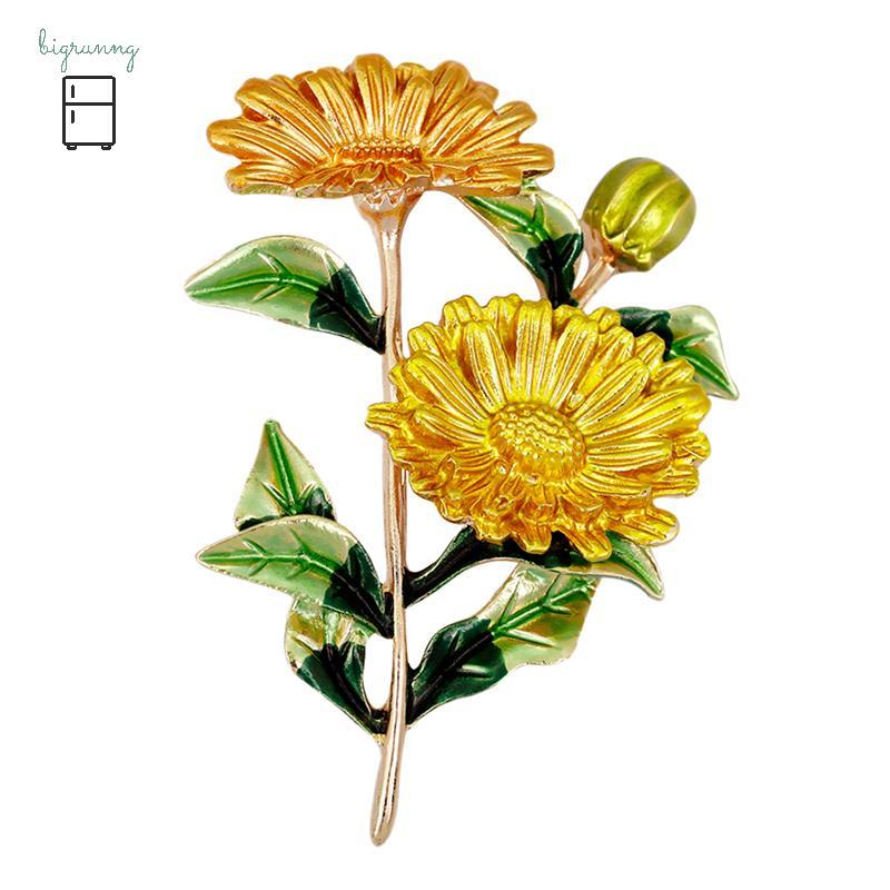 [BRN] เข็มกลัดเคลือบ Pin เสื้อคอ Pin เครื่องประดับดอกไม้งานแต่งงานเข็มกลัดของขวัญ TH