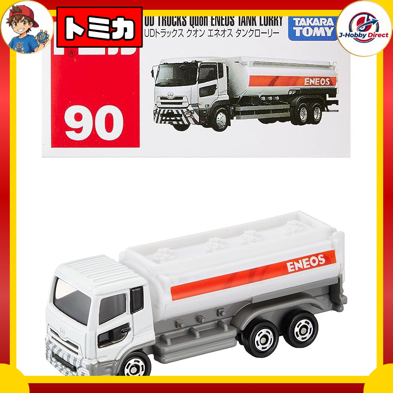 TAKARA TOMY "Tomica No.90 UD Trucks Quon ENEOS Tanker (Box)" Mini Car Toy for Ages 3 and Up, Boxed, 