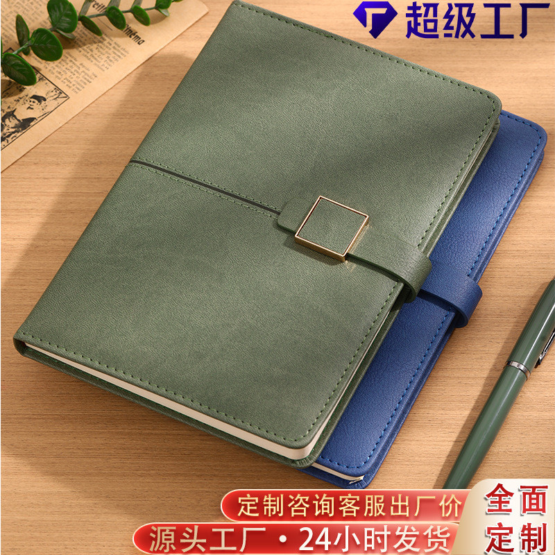 a5笔记本商务简约高颜值搭扣本加厚记事本子礼盒装印A5 notebook business simple high-value buckle ajyib8520cnx.my20260124