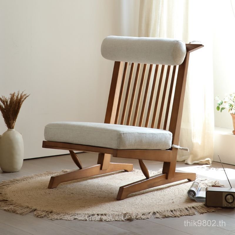 Nakajima George เก้าอี้ปรับเอน Retro ระเบียงไม้เนื้อแข็งในครัวเรือน Lonely สไตล์ญี่ปุ่น High Back เก