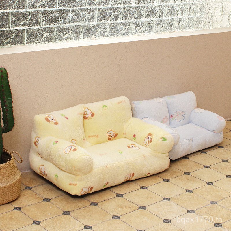 แมวน่ารักเสื่อสัตว์เลี้ยงกํามะหยี่นุ่มสี่ฤดูกาลเตียงโซฟาสากลเตียงสัตว์เลี้ยงแมวอบอุ่นที่ถอดออกได้ล้า