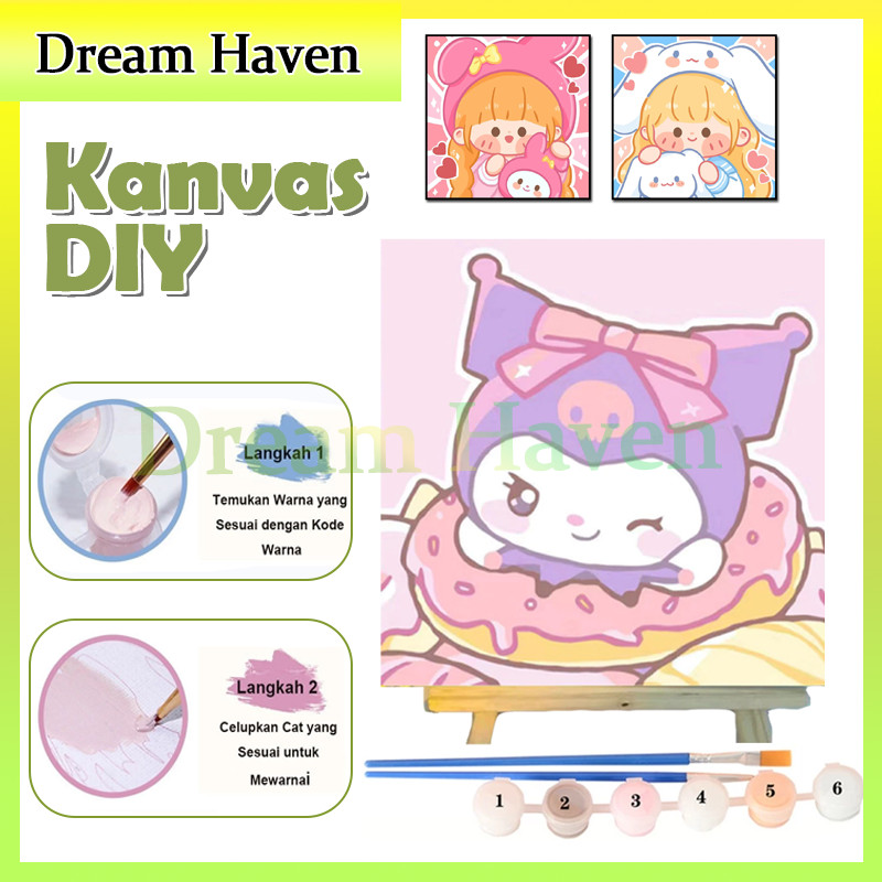 Paint By Number Painting / Canvas DIY Digital Painting Kit With Canvas drawing