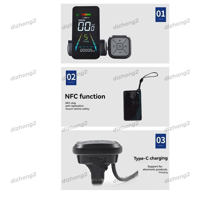 E-Bike SpeedometerLCDAnimated Displayสำหรับสกู๊ตเตอร์ไฟฟ้า มีการเชื่อมต่อUARTและเหมาะสมกับหลายระดับแรงดันไฟฟ้า - รูปที่ 3