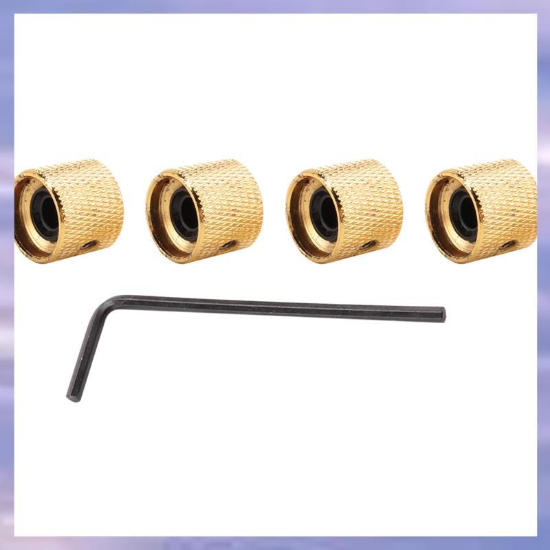 4 ชิ้นโลหะ Volume Tone Dome Tone กีตาร์ปุ่มควบคุมความเร็วพร้อมสกรูสําหรับกีตาร์ไฟฟ้าหรือ